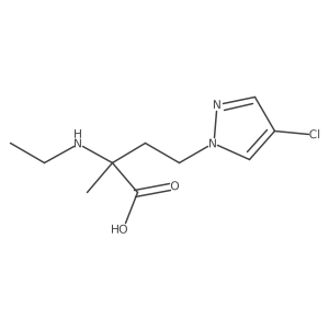 4-(4-chloro-1H-pyrazol-1-yl)-2-(ethylamino)-2-methylbutanoic acid结构式