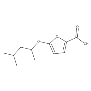5-(1,3-Dimethylbutoxy)-2-furancarboxylic acid Structure