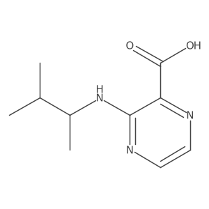2-Pyrazinecarboxylic acid, 3-[(1,2-dimethylpropyl)amino]- Structure