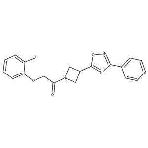 2-(2-Fluorophenoxy)-1-(3-(3-phenyl-1,2,4-oxadiazol-5-yl)azetidin-1-yl)ethanone结构式