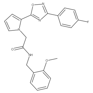 2-(2-(3-(4-fluorophenyl)-1,2,4-oxadiazol-5-yl)-1H-pyrrol-1-yl)-N-(2-methoxybenzyl)acetamide结构式
