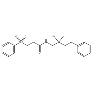 N-(2-hydroxy-2-methyl-4-phenylbutyl)-3-(phenylsulfonyl)propanamide结构式