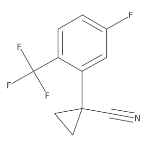 1-[5-Fluoro-2-(trifluoromethyl)phenyl]cyclopropane-1-carbonitrile结构式