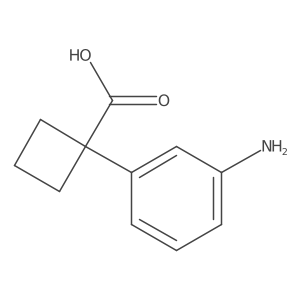 1-(3-Aminophenyl)cyclobutane-1-carboxylic acid Structure