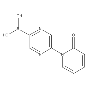 5-(1H-Pyridin-2-one)pyrazine-2-boronic acid结构式