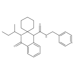 2'-(butan-2-yl)-1'-oxo-N-(pyridin-4-ylmethyl)-1',4'-dihydro-2'H-spiro[cyclohexane-1,3'-isoquinoline]-4'-carboxamide结构式