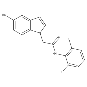 2-(5-bromo-1H-indol-1-yl)-N-(2,6-difluorophenyl)acetamide结构式