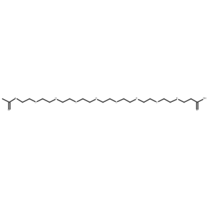 3-[2-[2-[2-[2-[2-[2-[2-(2-Acetylsulfanylethoxy)ethoxy]ethoxy]ethoxy]ethoxy]ethoxy]ethoxy]ethoxy]propanoic acid结构式