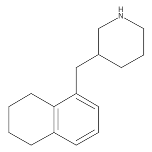 3-[(5,6,7,8-Tetrahydronaphthalen-1-yl)methyl]piperidine结构式