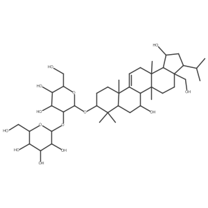 rubiarbonol A 3-O-beta-D-glucopyranosyl-(1->2)-beta-D-glucopyranoside结构式