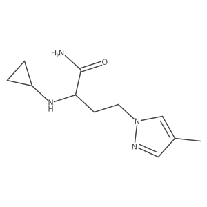 2-(Cyclopropylamino)-4-(4-methyl-1h-pyrazol-1-yl)butanamide结构式