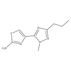 4-(1-methyl-3-propyl-1H-1,2,4-triazol-5-yl)-1,3-thiazol-2-amine Structure