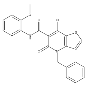 4-benzyl-7-hydroxy-N-(2-methoxyphenyl)-5-oxo-4H,5H-thieno[3,2-b]pyridine-6-carboxamide Structure