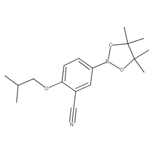 2-Isobutoxy-5-(4,4,5,5-tetramethyl-1,3,2-dioxaborolan-2-yl)benzonitrile Structure