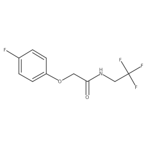 2-(4-fluorophenoxy)-N-(2,2,2-trifluoroethyl)acetamide结构式