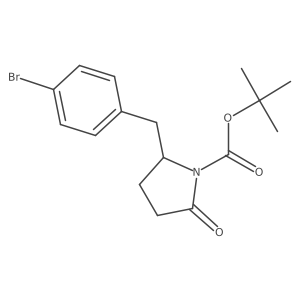 tert-Butyl (S)-2-(4-bromobenzyl)-5-oxopyrrolidine-1-carboxylate结构式