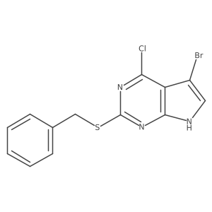 2-(Benzylthio)-5-bromo-4-chloro-7H-pyrrolo[2,3-D]pyrimidine Structure