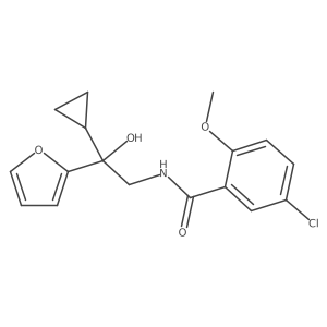 5-chloro-N-(2-cyclopropyl-2-(furan-2-yl)-2-hydroxyethyl)-2-methoxybenzamide Structure