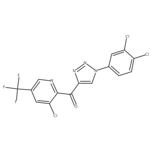 3-chloro-2-{[1-(3,4-dichlorophenyl)-1H-1,2,3-triazol-4-yl]carbonyl}-5-(trifluoromethyl)pyridine结构式
