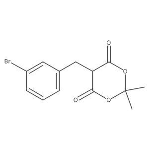 5-(3-Bromobenzyl)-2,2-dimethyl-1,3-dioxane-4,6-dione Structure
