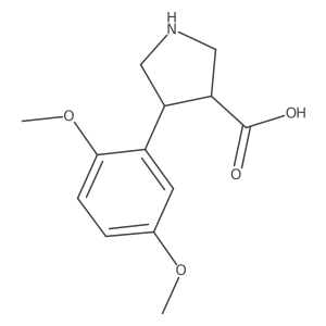 4-(2,5-Dimethoxyphenyl)pyrrolidine-3-carboxylic acid Structure