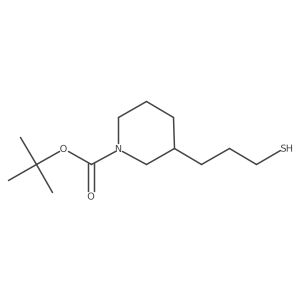 tert-Butyl 3-(3-mercaptopropyl)piperidine-1-carboxylate结构式