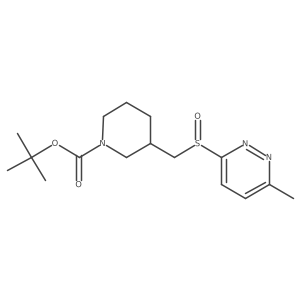 tert-Butyl 3-(((6-methylpyridazin-3-yl)sulfinyl)methyl)piperidine-1-carboxylate结构式
