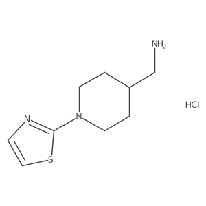 (1-(Thiazol-2-yl)piperidin-4-yl)methanamine hydrochloride Structure