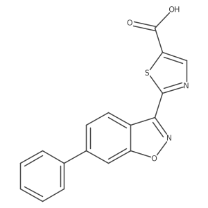 2-(6-Phenylbenzo[d]isoxazol-3-yl)thiazole-5-carboxylic acid结构式