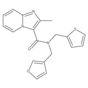 N-(furan-3-ylmethyl)-2-methyl-N-(thiophen-2-ylmethyl)imidazo[1,2-a]pyridine-3-carboxamide结构式