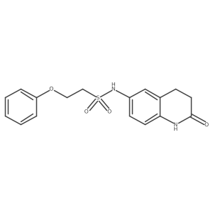 N-(2-oxo-1,2,3,4-tetrahydroquinolin-6-yl)-2-phenoxyethanesulfonamide结构式