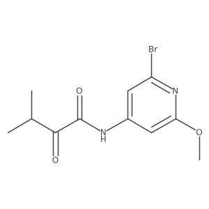 N-(2-Bromo-6-methoxy-pyridin-4-yl)-3-methyl-2-oxo-butyramide结构式