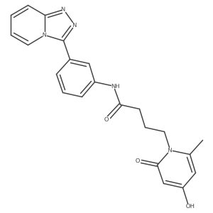 4-(4-hydroxy-6-methyl-2-oxopyridin-1(2H)-yl)-N-[3-([1,2,4]triazolo[4,3-a]pyridin-3-yl)phenyl]butanamide结构式
