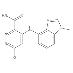 6-chloro-4-(1-methyl-1H-benzo[d]imidazol-4-ylamino)pyridazine-3-carboxamide结构式
