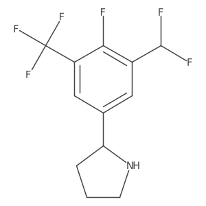 (S)-2-(3-(Difluoromethyl)-4-fluoro-5-(trifluoromethyl)phenyl)pyrrolidine Structure