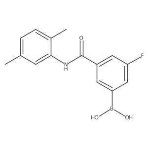 3-(2,5-Dimethylphenylcarbamoyl)-5-fluorobenzeneboronic acid结构式