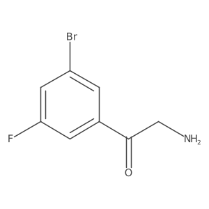 2-Amino-1-(3-bromo-5-fluorophenyl)ethan-1-one结构式