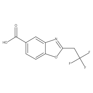 2-(2,2,2-Trifluoroethyl)-1,3-benzoxazole-5-carboxylic acid结构式