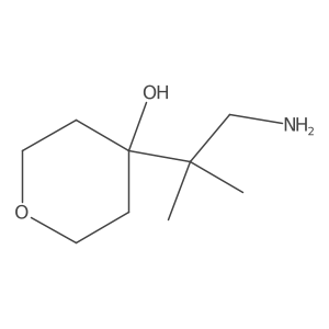 4-(1-Amino-2-methylpropan-2-yl)oxan-4-ol Structure