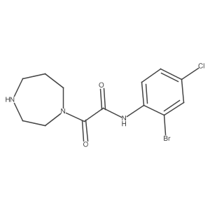 1H-1,4-Diazepine-1-acetamide, N-(2-bromo-4-chlorophenyl)hexahydro-I+/--oxo- Structure
