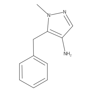 5-benzyl-1-methyl-1H-pyrazol-4-amine结构式