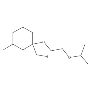 1-(Iodomethyl)-3-methyl-1-[2-(propan-2-yloxy)ethoxy]cyclohexane Structure