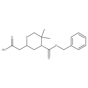 2-{4-[(Benzyloxy)carbonyl]-5,5-dimethylmorpholin-2-yl}acetic acid结构式