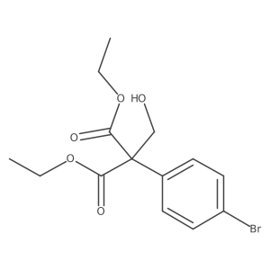 1,3-Diethyl 2-(4-bromophenyl)-2-(hydroxymethyl)propanedioate Structure
