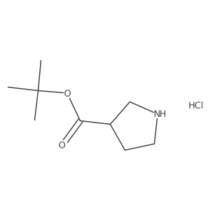tert-Butyl pyrrolidine-3-carboxylate hydrochloride Structure