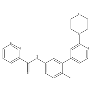 N-[4-methyl-3-(2-morpholin-4-ylpyridin-4-yl)phenyl]pyridazine-3-carboxamide结构式