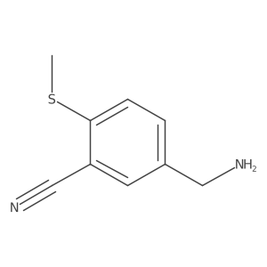 5-(Aminomethyl)-2-(methylsulfanyl)benzonitrile Structure