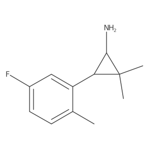 3-(5-Fluoro-2-methylphenyl)-2,2-dimethylcyclopropan-1-amine结构式