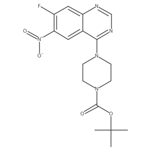 tert-Butyl 4-(7-fluoro-6-nitroquinazolin-4-yl)piperazine-1-carboxylate结构式