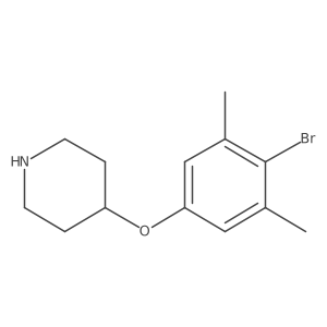 4-(4-Bromo-3,5-dimethylphenoxy)piperidine结构式